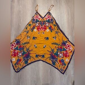 Floral Yellow Handkerchief Dress